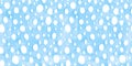 Tranquil blue seamless playful hand drawn kidult polka dot doodle fabric pattern