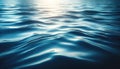 Tranquil Blue Water Surface with Gentle Waves and Sunlight Reflection, AI Generated Royalty Free Stock Photo