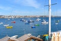 Tranquil Cascais Beach with Small Boats on the Atlantic Shore Royalty Free Stock Photo