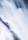 Tranquil close-up of a waterfall with a smooth, flowing appearance
