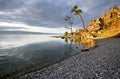 Tranquil coast of Lake Baikal.Olkhon island.Russia