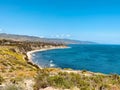 Tranquil coastal area featuring trails and rocky coves of Santa Catalina Island.