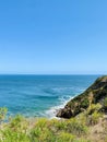 Tranquil coastal area featuring trails and rocky coves of Santa Catalina Island.