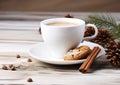 Tranquil Coffee Scene: A Light-Filled Display of Warmth and Comf Royalty Free Stock Photo