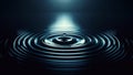 Tranquil Droplet and Ripples in Dark Serenity