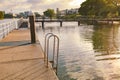 Tranquil early morning at the Little Street Baths, Forster NSW Australia