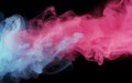 Tranquil Emanation: Ethereal Pink Smoke on a Minimalist Background, Generative Ai