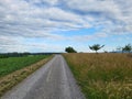 Tranquil evening view in jogging track in Zurich Glattbrugg Opfikon. Royalty Free Stock Photo