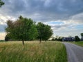 Tranquil evening view in jogging track in Zurich Glattbrugg Opfikon. Royalty Free Stock Photo