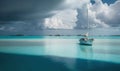 Tranquil Exumas Bahamas Water Scene After Winter Storm. Perfect for Wallpapers. Royalty Free Stock Photo