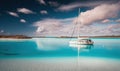 Tranquil Exumas Bahamas Water Scene After Winter Storm. Perfect for Wallpapers. Royalty Free Stock Photo