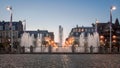 Tranquil fountain in the beautiful town of Deauville, France Royalty Free Stock Photo