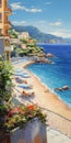 Tranquil Gardenscapes: Vibrant Italian Landscapes In Plein Air Painting Royalty Free Stock Photo