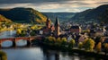 Tranquil Germany: A Spectacular Autumn Cityscape With River