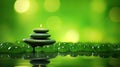 tranquil green lights background