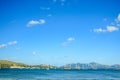 Tranquil harbour with boats in Port de Pollenca, Mallorca, Spain Royalty Free Stock Photo