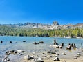 Tranquil Haven: California Lake Embraced by Mountains