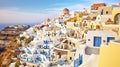 A Tranquil Haven, Exploring the Enchanting Village of Oia on the Picturesque Santorini Island. Generative AI