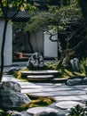 Tranquil Japanese Garden Aesthetics. Generative ai