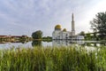 Tranquil lake surrounded As-Salam Mosque located in Selangor, Malaysia Royalty Free Stock Photo