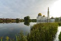 Tranquil lake surrounded As-Salam Mosque located in Selangor, Malaysia Royalty Free Stock Photo