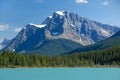 Tranquil lake view in Canadian Rockies