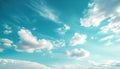 Tranquil Light Cyan Gradient with Creamy White Clouds for a Serene Spring Atmosphere Background Royalty Free Stock Photo