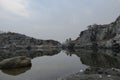 Tranquil marble lake of ajodhya hill, purulia