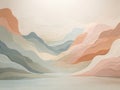 tranquil minimalism: serene lines in muted hues