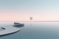tranquil minimalistic background with a single curved line, evoking a sense of calm and serenity