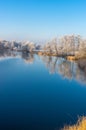 Vorskla river at late autumnal season, Sumskaya oblast, Ukraine