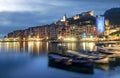 Tranquil night scene at Portovenere, Italy Royalty Free Stock Photo