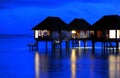 Tranquil Night of Water Villa * Royalty Free Stock Photo