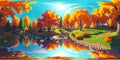 Tranquil Oasis: AI-Curated Autumn Tree Haven