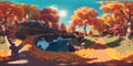 Tranquil Oasis: AI-Curated Autumn Tree Haven