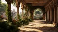 The Tranquil Oasis: Exploring an Empty Roman Domus Garden in Antiquity