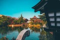 Tranquil Oasis: Traditional Japanese House in Konya's Japanese Park Royalty Free Stock Photo