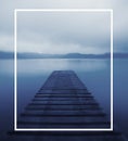 Tranquil Peaceful Lake Jetty Nature Concept Royalty Free Stock Photo