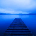 Tranquil Peaceful Lake with Jetty Royalty Free Stock Photo