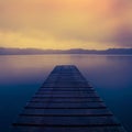 Tranquil Peaceful Lake at Sunrise New Zealand Concept Royalty Free Stock Photo