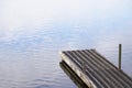 Tranquil peaceful water jetty pier at lake Royalty Free Stock Photo