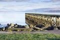 Tranquil peaceful water jetty pier at lake Royalty Free Stock Photo