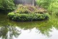 Tranquil pond and garden Chengdu China