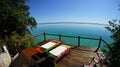 Tranquil and relaxing on the deck chair at Lagoon Bacalar