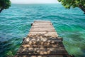 Tranquil retreat Pier oasis with serene waters unfurling underneath