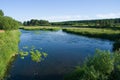 Tranquil river and the meadows