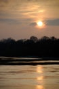 Tranquil river in the twilight