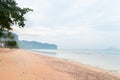 Tranquil and sandy tropical beach in Krabi