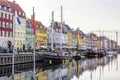 Tranquil Scandinavian Harbor with water reflections Royalty Free Stock Photo