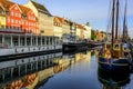 Tranquil Scandinavian Harbor with water reflections Royalty Free Stock Photo